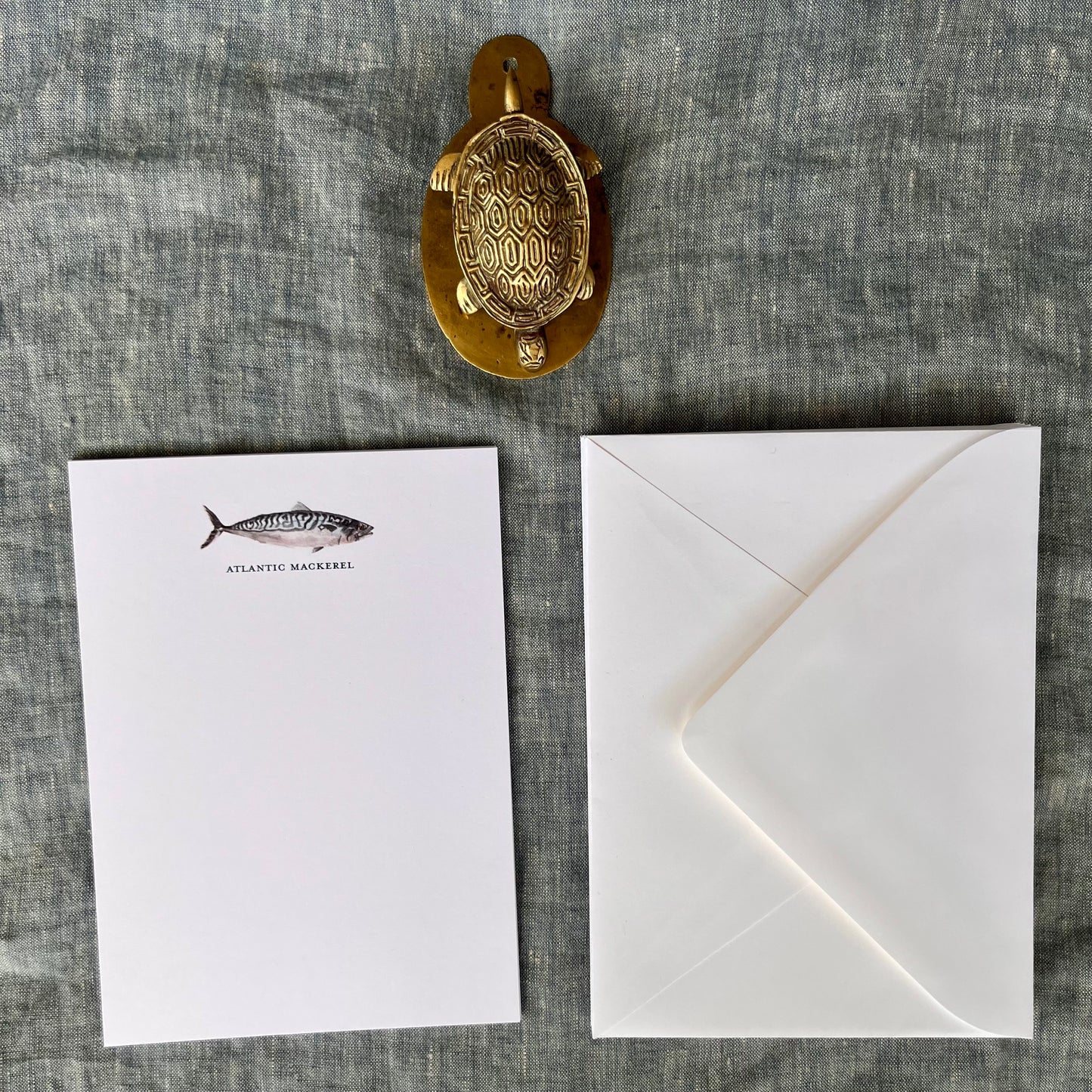Atlantic Mackerel custom painted stationary.