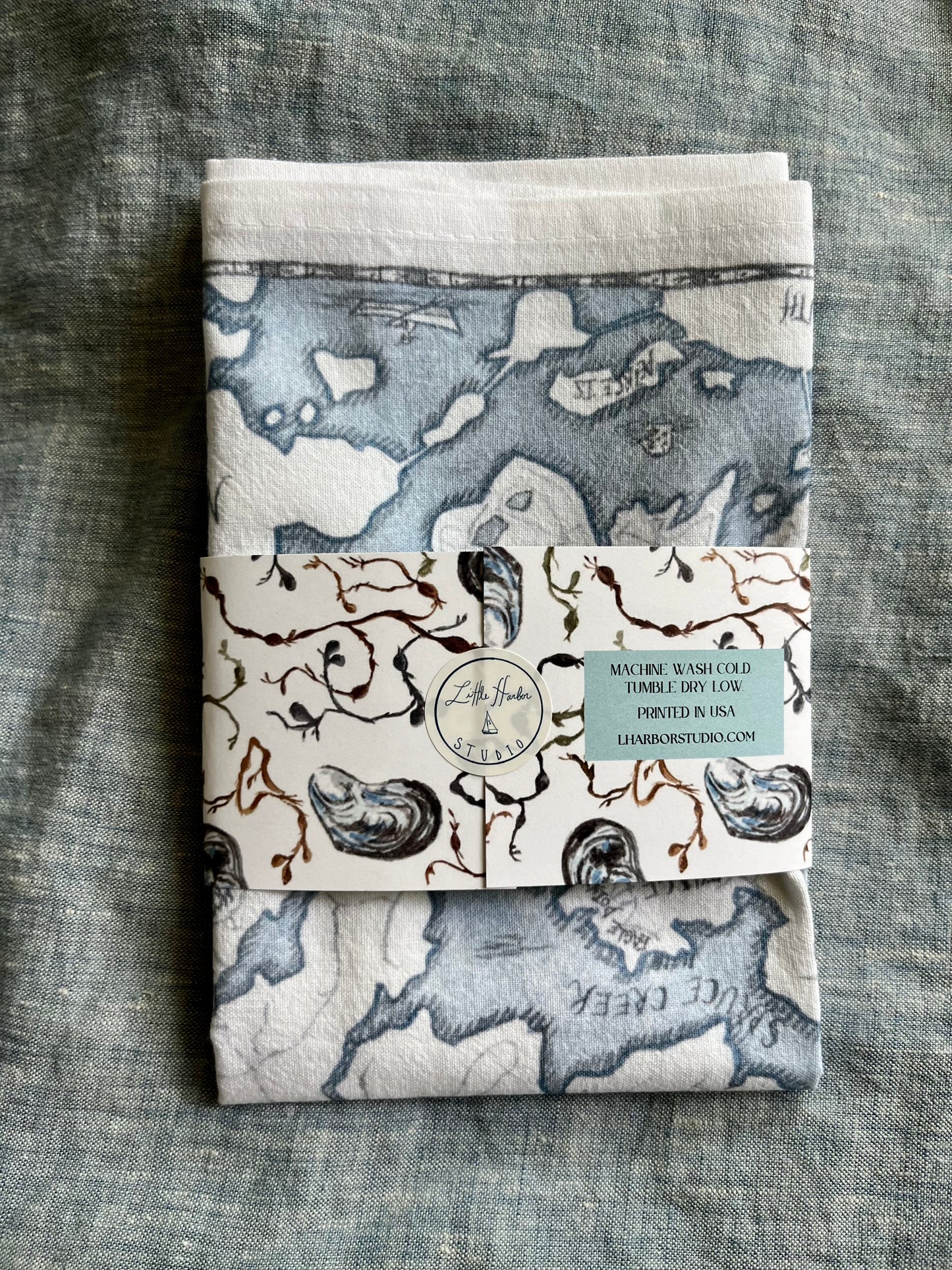 Kittery Map Tea Towel