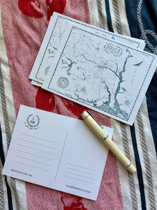 Dover Map Postcard