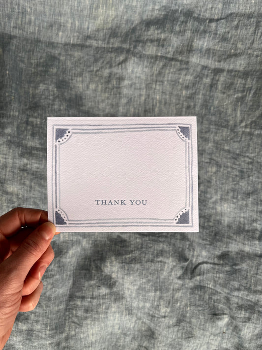 Dusty Blue thank you cards. Hand painted water color.